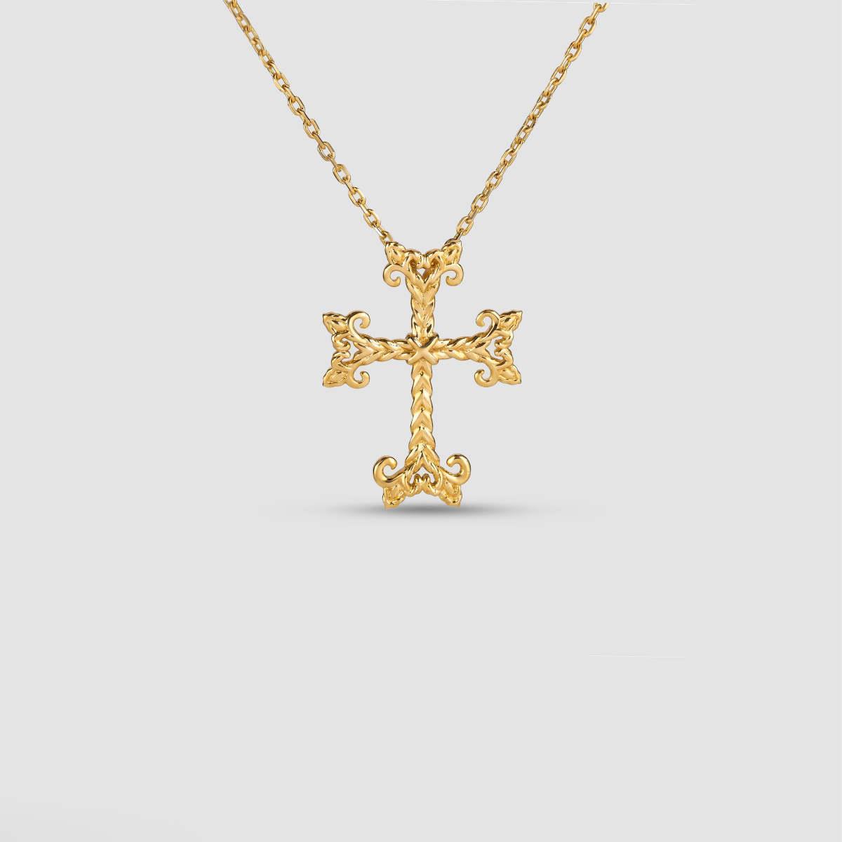 14K Gold Cross Necklace 