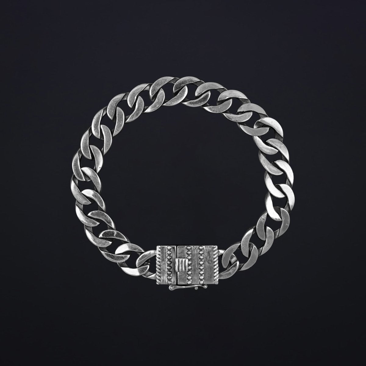 Flat Curb Chain Bracelet “Ingot” - Pregomesh