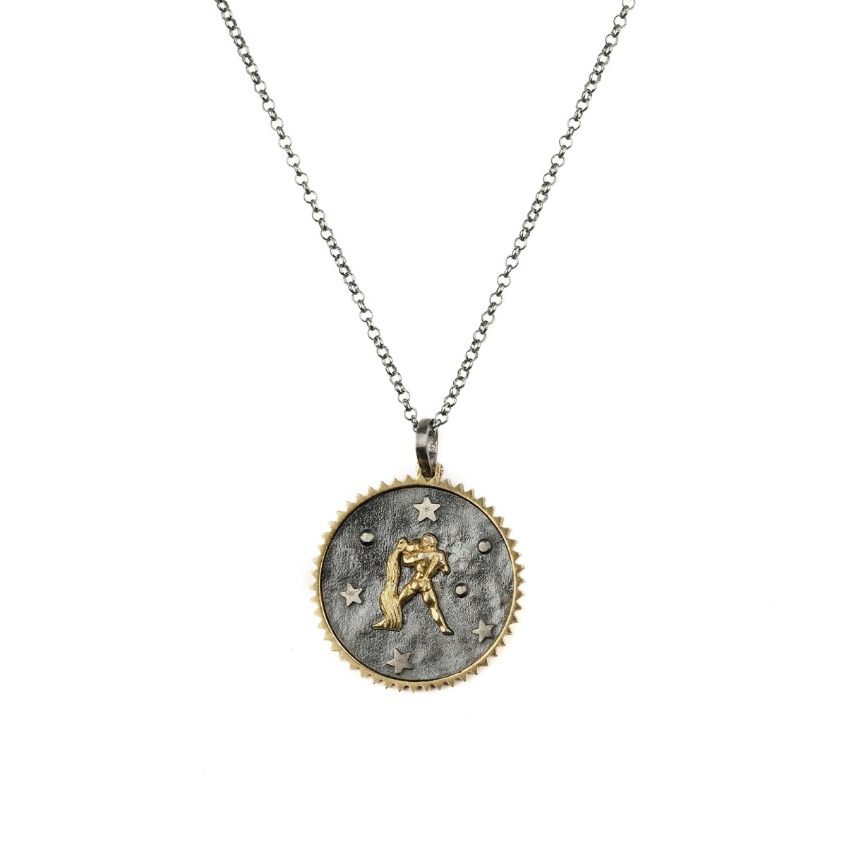 Aquarius Zodiac Silver Necklace | Pregomesh
