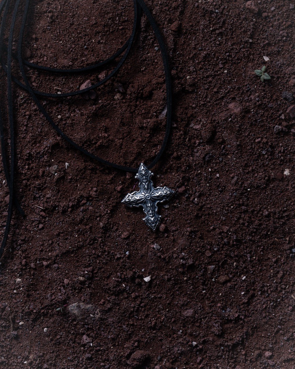 Leather Cross Necklace 
