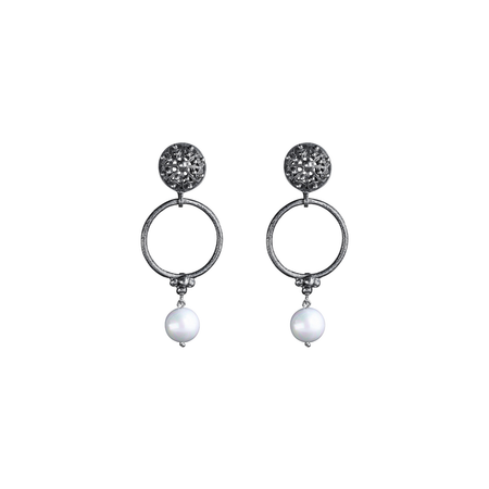 Silver Hoop Earrings Zilif | Pregomesh