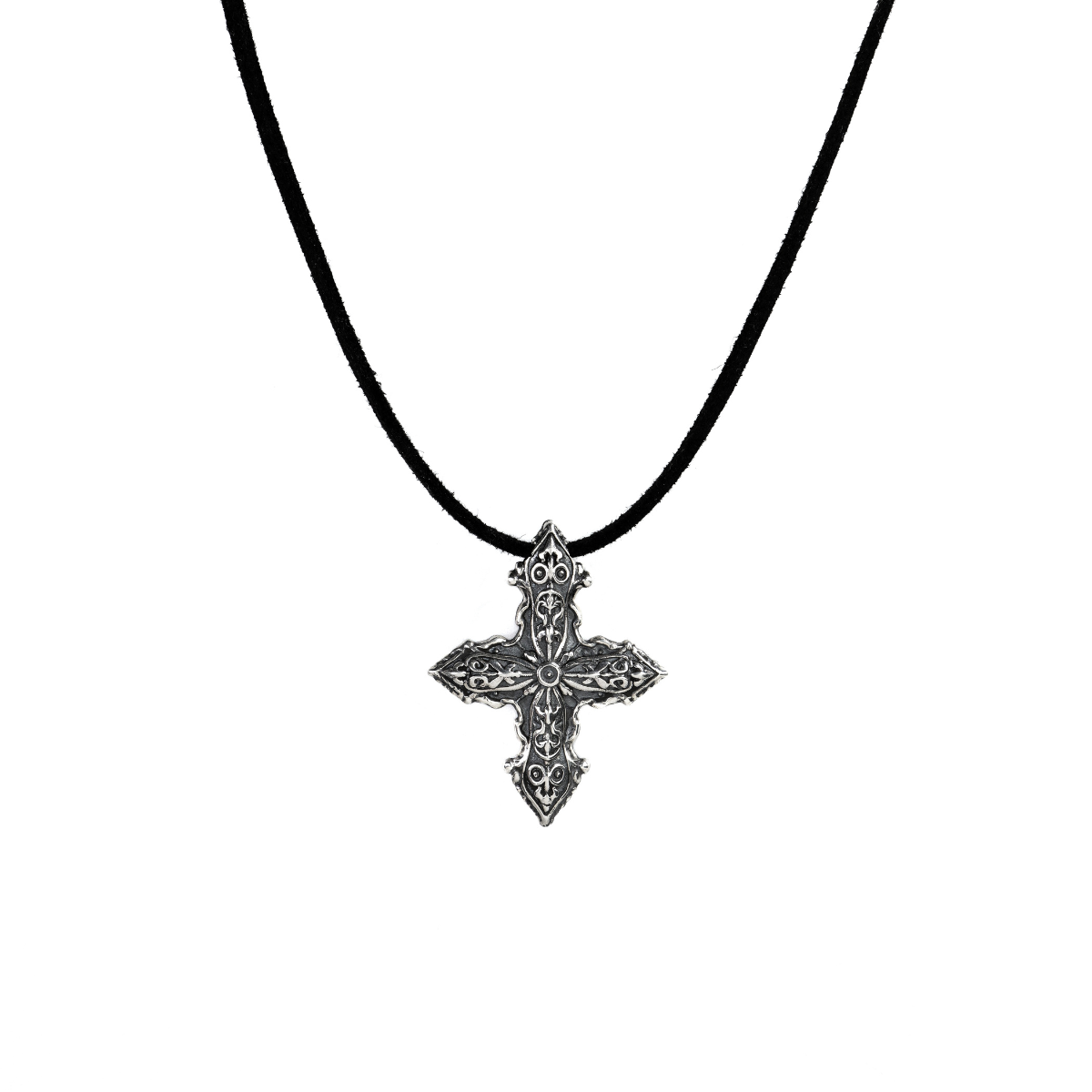 Leather Cross Necklace 