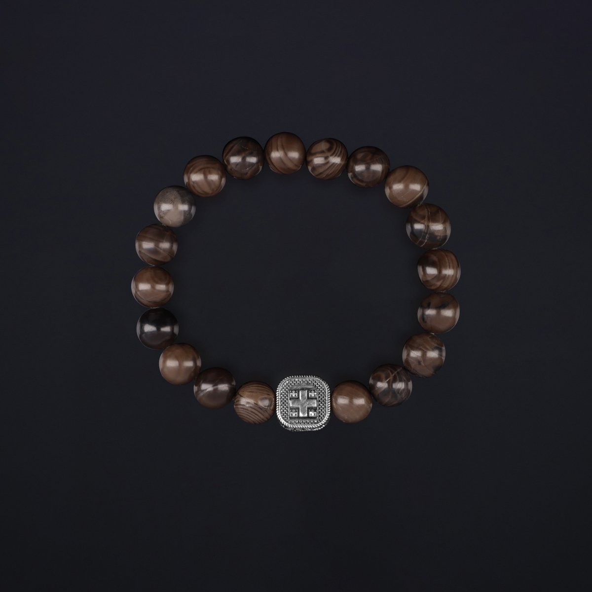 Beaded Bracelet "Cilician Flag" (brown) - Pregomesh