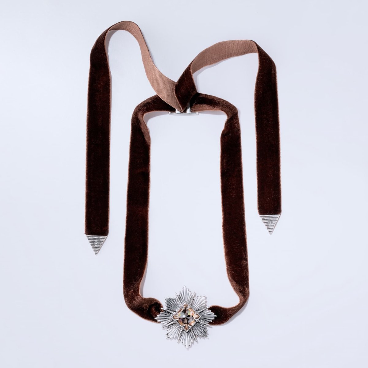 Zircon Choker "Paylk" (Brown) - Pregomesh