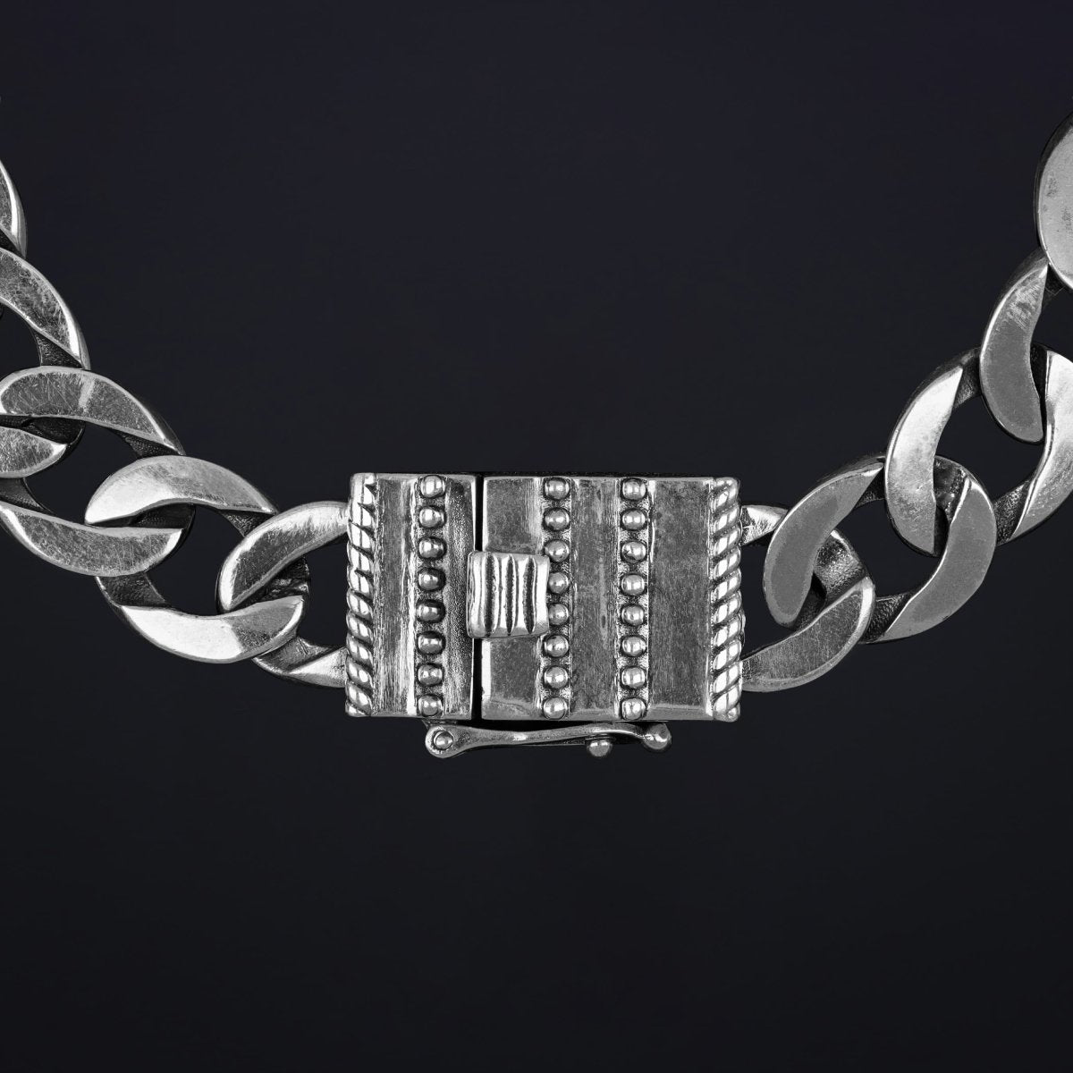 Flat Curb Chain Bracelet “Ingot” - Pregomesh