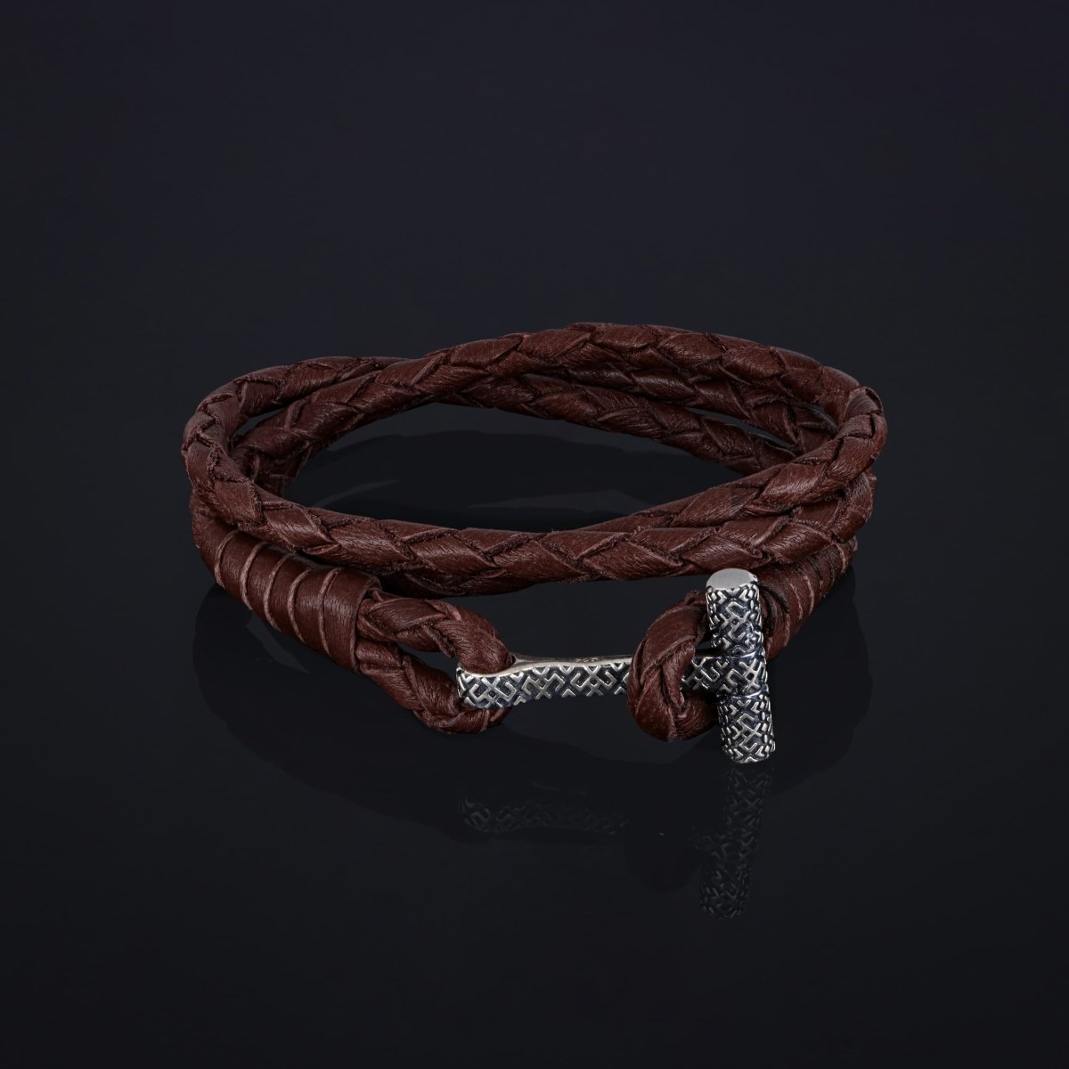 Layered Leather Bracelet "Hrapar" - Pregomesh