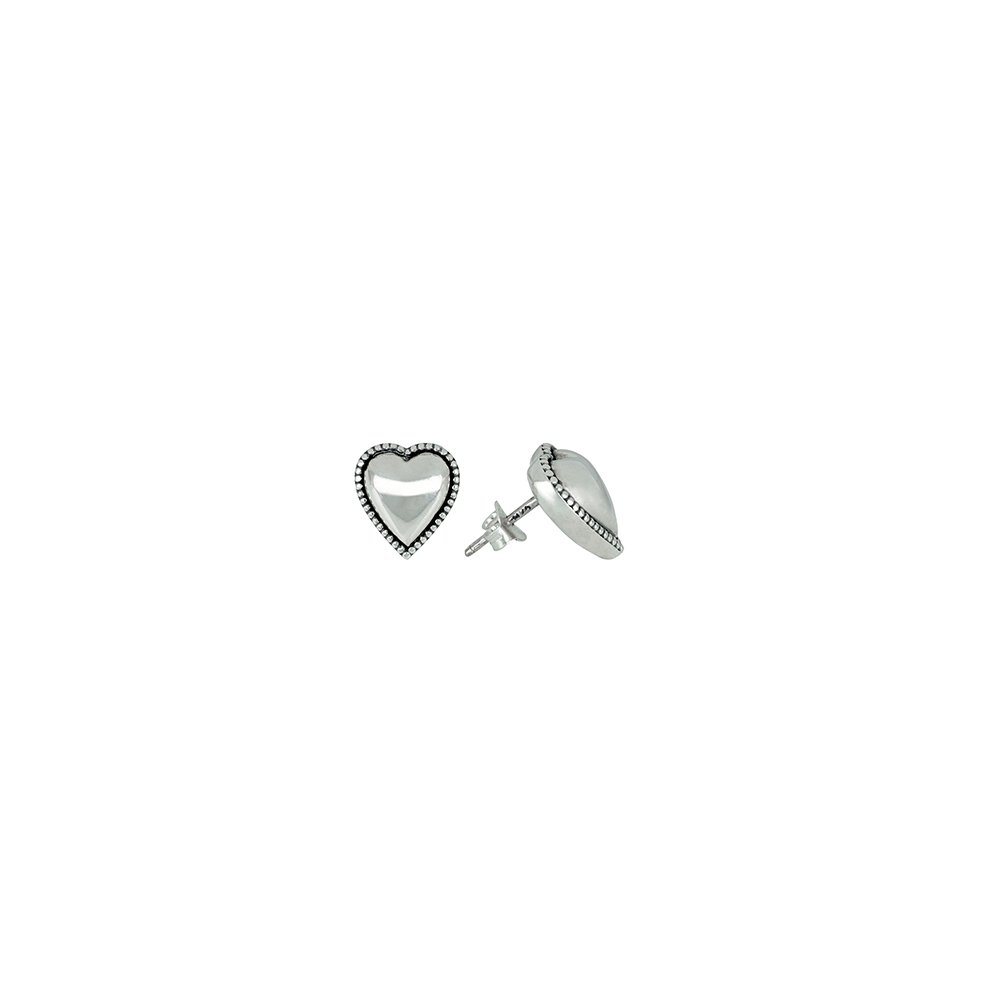Tiffany & Co. Sterling Silver Puffy Heart Stud Earrings
