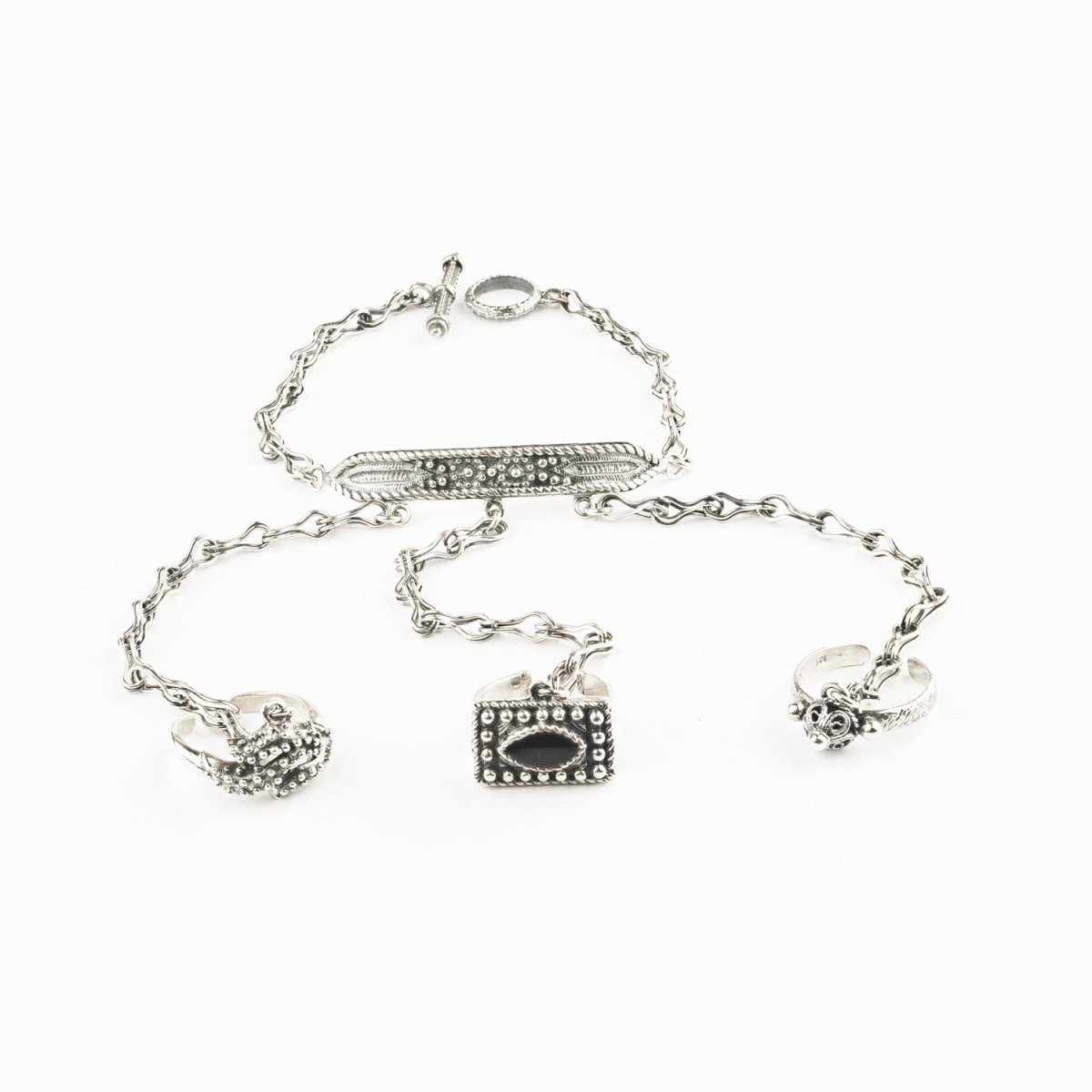 Silver Ring Chain Bracelet Vaspurakan | Pregomesh